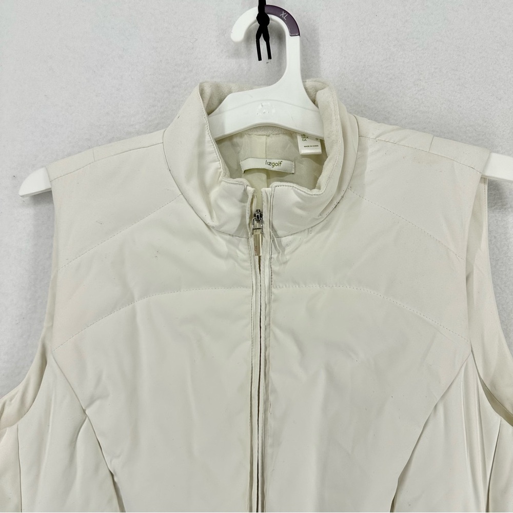 LizGolf Liz Claiborne Puff Vest Womens Large White - Picture 2 of 8